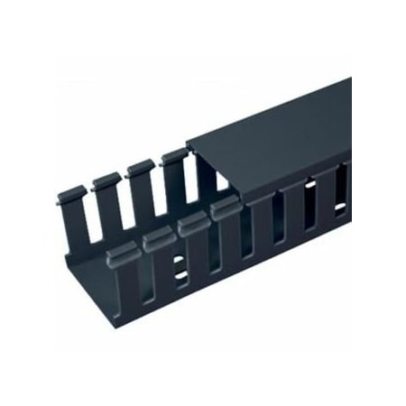 PANDUIT Base Wiring Duct, Type G, Wide Slot, Black, 3" x 2" x 1' (6-Pack) G3X2BL6